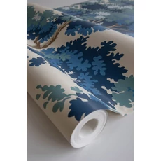 Kép 8/8 - Sandberg Modern fa mintás kék vlies tapéta Raphael Blue 53 cm X 10 m