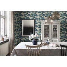 Kép 2/8 - Sandberg Modern fa mintás kék vlies tapéta Raphael Blue 53 cm X 10 m