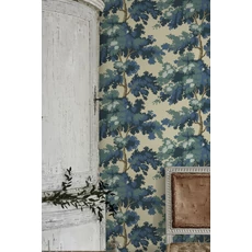 Kép 7/8 - Sandberg Modern fa mintás kék vlies tapéta Raphael Blue 53 cm X 10 m