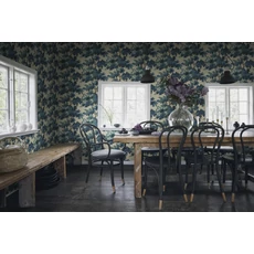 Kép 4/8 - Sandberg Modern fa mintás kék vlies tapéta Raphael Blue 53 cm X 10 m