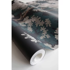 Kép 5/5 - Sandberg Modern fa mintás sötétzöld vlies tapéta Raphael Charcoal 53 cm X 10 m