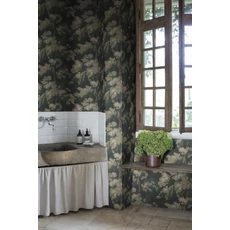 Kép 3/5 - Sandberg Modern fa mintás sötétzöld vlies tapéta Raphael Charcoal 53 cm X 10 m