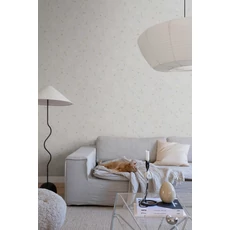 Kép 3/8 - Sandberg Romantikus virágindás kék vlies tapéta Sanna Light Blue 53 cm X 10 m