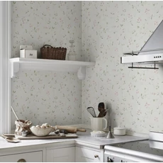 Kép 3/3 - Sandberg Romantikus virágindás rózsaszín vlies tapéta Sanna Light Pink 53 cm X 10 m