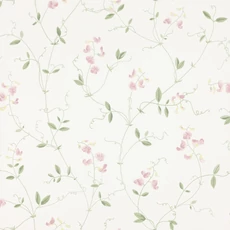 Kép 1/3 - Sandberg Romantikus virágindás rózsaszín vlies tapéta Sanna Light Pink 53 cm X 10 m