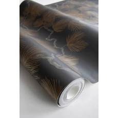 Kép 5/5 - Sandberg Fenyő mintás modern fekete vlies tapéta Pine Black 53 cm X 10 m