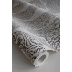 Kép 6/6 - Sandberg Absztrakt mintás modern fekete-fehér vlies tapéta Zen White 53 cm X 10 m