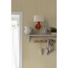 Kép 3/5 - Sandberg Klasszikus keskeny csíkos mustársárga vlies tapéta Estelle Mustard 53 cm X 10 m