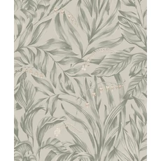 Kép 1/2 - Sandberg Elegáns virágos zöld-bézs vlies tapéta Elin Sage Green 53 cm X 10 m