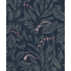 Kép 1/3 - Sandberg Elegáns virágos sötétkék vlies tapéta Elin Midnight Blue 53 cm X 10 m