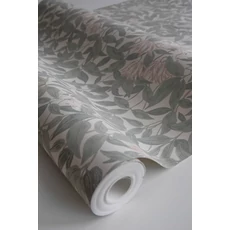 Kép 2/6 - Sandberg Klematisz mintás vintage zöld vlies tapéta Garden Green 53 cm X 10 m