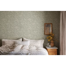 Kép 4/6 - Sandberg Klematisz mintás vintage zöld vlies tapéta Garden Green 53 cm X 10 m