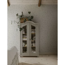 Kép 2/3 - Sandberg Apró virágos romantikus bézs-kék vlies tapéta Henny Sandstone 53 cm X 10 m