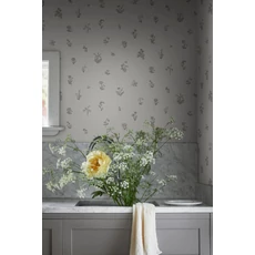 Kép 2/2 - Sandberg Skandináv virágos pöttyös bézs vlies tapéta Maja Pastel 53 cm X 10 m