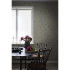 Kép 2/3 - Sandberg Skandináv virágos pöttyös zöld vlies tapéta Maja Green 53 cm X 10 m