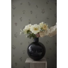 Kép 3/3 - Sandberg Skandináv virágos pöttyös zöld vlies tapéta Maja Green 53 cm X 10 m