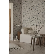 Kép 2/3 - Sandberg Vadvirágos modern kék vlies tapéta Lo Indigo Blue 53 cm X 10 m