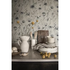 Kép 3/3 - Sandberg Vadvirágos modern kék vlies tapéta Lo Indigo Blue 53 cm X 10 m