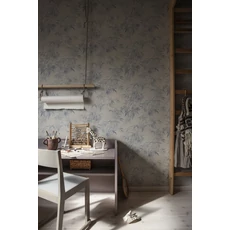 Kép 3/3 - Sandberg Bambusz mintás modern kék vlies tapéta Jon Indigo Blue 53 cm X 10 m