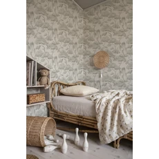 Kép 3/4 - Sandberg Elegáns fa mintás zöld vlies tapéta Kristoffer Spring Green 53 cm X 10 m