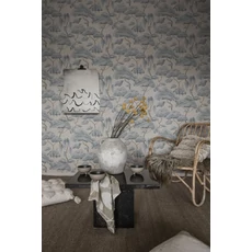 Kép 2/3 - Sandberg Elegáns fa mintás kék vlies tapéta Kristoffer Misty blue 53 cm X 10 m