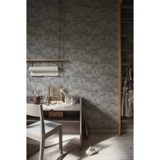 Kép 3/3 - Sandberg Elegáns fa mintás kék vlies tapéta Kristoffer Misty blue 53 cm X 10 m