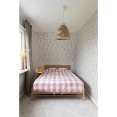 Kép 2/5 - Sandberg Írisz mintás zöld-bézs vlies tapéta Iris Powder Pink 53 cm X 10 m