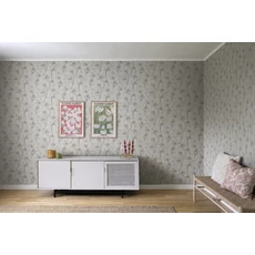 Kép 3/5 - Sandberg Írisz mintás zöld-bézs vlies tapéta Iris Powder Pink 53 cm X 10 m