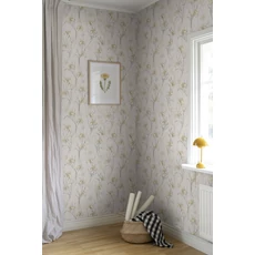 Kép 4/5 - Sandberg Írisz mintás sárga vlies tapéta Iris Amber 53 cm X 10 m