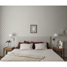 Kép 2/7 - Sandberg Pitypang mintás skandináv zöld vlies tapéta Maskrosen Spring Green 53 cm X 10 m