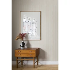 Kép 2/5 - Sandberg Modern keskeny csíkos bézs vlies tapéta Brita Sunflower 53 cm X 10 m