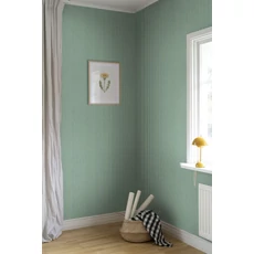 Kép 2/6 - Sandberg Modern keskeny csíkos zöld vlies tapéta Brita Emerald 53 cm X 10 m