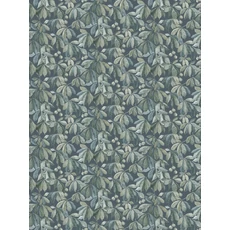 Kép 4/4 - Sandberg Levélmintás modern sötétkék vlies tapéta Kersti Indigo 53 cm X 10 m