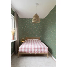 Kép 4/5 - Sandberg Rózsás skandináv zöld vlies tapéta Elmire Emerald 53 cm X 10 m