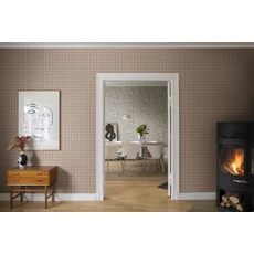 Kép 2/4 - Sandberg Lóhere mintás skandináv piros vlies tapéta Lyckan Copper 53 cm X 10 m