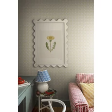 Kép 3/4 - Sandberg Lóhere mintás skandináv sárga vlies tapéta Lyckan Sunflower 53 cm X 10 m