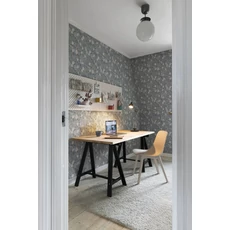 Kép 3/6 - Sandberg Vadvirágos skandináv kék vlies tapéta Till Karin Folklore Blue 53 cm X 10 m