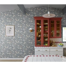 Kép 4/6 - Sandberg Vadvirágos skandináv kék vlies tapéta Till Karin Folklore Blue 53 cm X 10 m