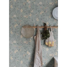 Kép 4/5 - Sandberg Skandináv birsalma mintás kék vlies tapéta Kvitten Soft Blue 53 cm X 10 m