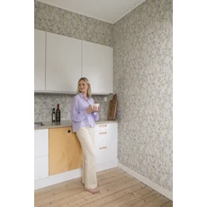 Kép 2/4 - Sandberg Skandináv birsalma mintás lila vlies tapéta Kvitten Lilac 53 cm X 10 m