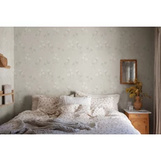Kép 2/5 - Sandberg Pipacsos skandináv bézs vlies tapéta Emma Linen 53 cm X 10 m