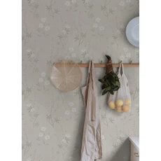 Kép 4/5 - Sandberg Pipacsos skandináv bézs vlies tapéta Emma Linen 53 cm X 10 m