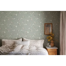 Kép 2/3 - Sandberg Almafa virágos zöld vlies tapéta Engla Sage Green 53 cm X 10 m
