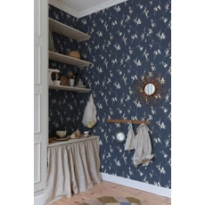 Kép 3/3 - Sandberg Almafa virágos kék vlies tapéta Engla Classic Blue 53 cm X 10 m