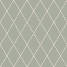 Kép 1/3 - Sandberg Klasszikus rácsos zöld vlies tapéta Gabriel Green 53 cm X 10 m