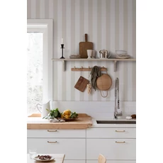 Kép 2/4 - Sandberg Elegáns csíkos bézs vlies tapéta Sam Linen 53 cm X 10 m