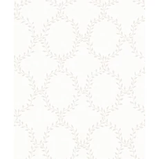 Kép 1/3 - Sandberg Babérkoszorú mintás klasszikus törtfehér vlies tapéta Wilma Eggshell 53 cm X 10 m