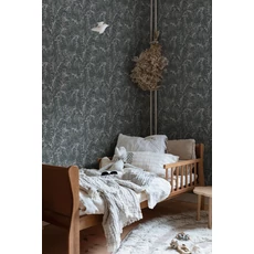 Kép 3/3 - Sandberg Homoktövis levelekkel kék vlies tapéta Idun Classic Blue 53 cm X 10 m