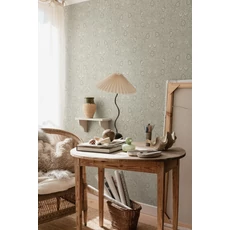 Kép 2/3 - Sandberg Botanikai mintás skandináv zöld vlies tapéta Caroline Moss Green 53 cm X 10 m