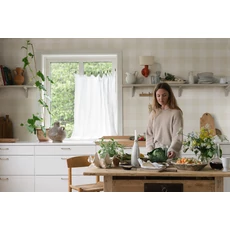 Kép 5/5 - Sandberg Cottage stílusú kockás bézs vlies tapéta Lykke Oat 53 cm X 10 m